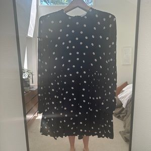 Ganni polka dot mini dress